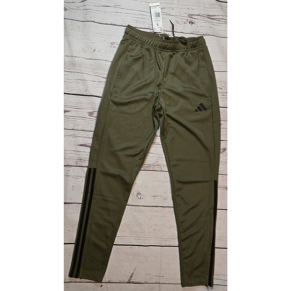 Adidas Small SERENO Track Pants Olive green Men's tapered/zipper leg